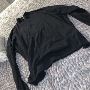 Black sweater with side slits